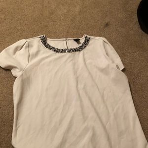 Ann Taylor shirt with a gemmed collar